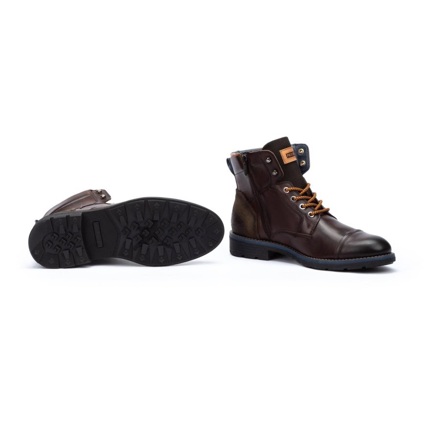 Men's Pikolinos YORK Ankle Boots Brown | NZ DQ72391